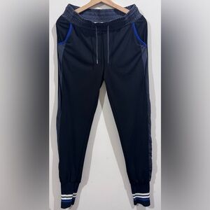 Desigual Men's Black Joggers with Blue Accents